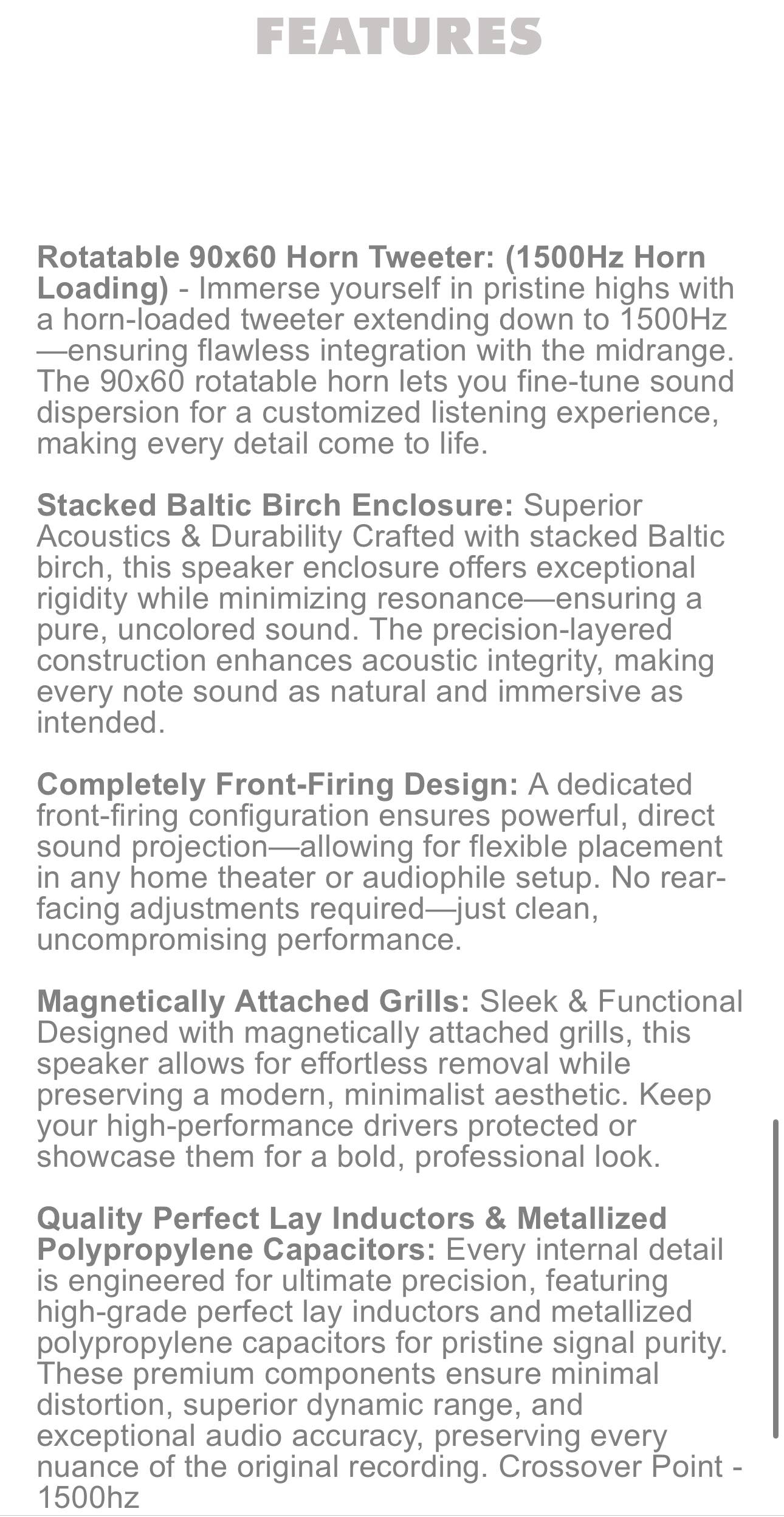JTR Kallos 265 - Premium Loudspeaker with Premium Natural or Matte Black finish *each