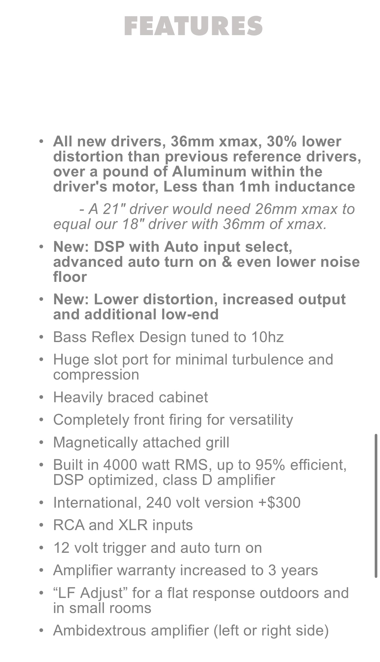 JTR Captivator 4000 - Dual 18inch - 4000 watt Powered Subwoofer - 10hz